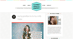 Desktop Screenshot of clumsycraftyhappy.com